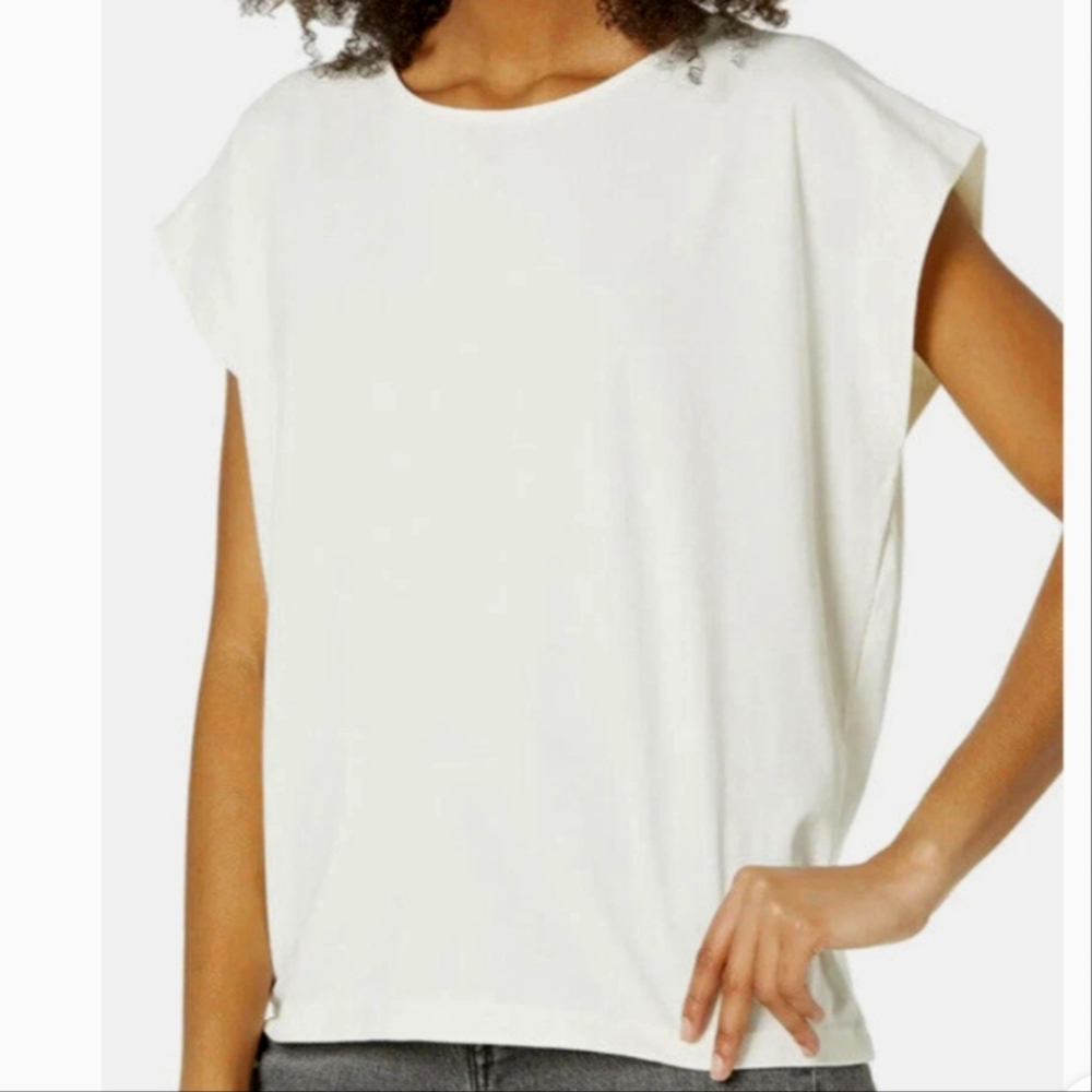 Madewell Cap Sleeve Drapey Tshirt XXL